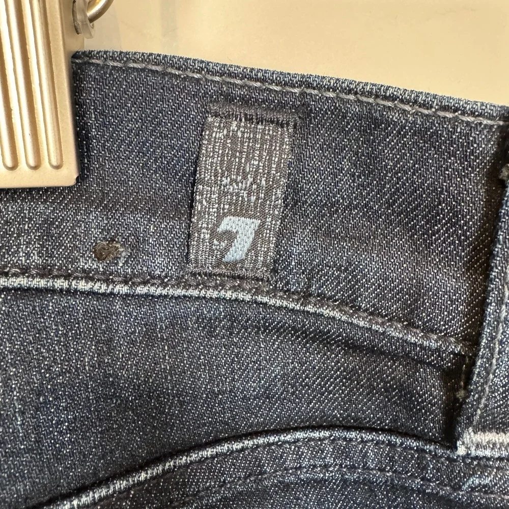 7 For All Mankind The Straight Jeans Mens 38x32 Stretch Dark Wash Denim Size‎ 38